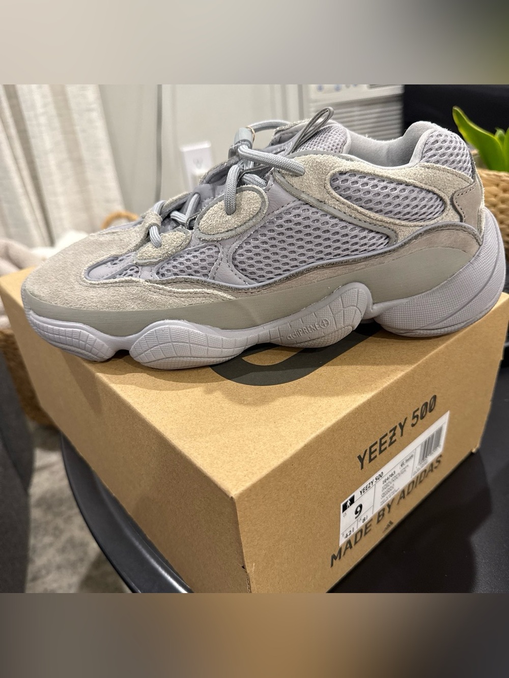 Brand New Yeezy 500 Sneakers in Light Gray
